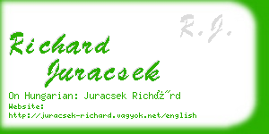 richard juracsek business card